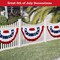 3 x 6 Ft American Flags Bunting, 4 Pack Bunting Flags Outdoor, Fourth Of July Decorations Pleated Fan Flag, Patriotic Bunting For Outside